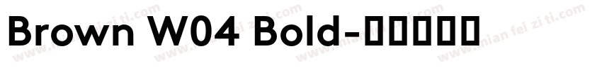 Brown W04 Bold字体转换